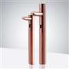Fontana Tall Rose Gold Commercial Automatic Touch-Free Lavatory Bathroom Sink Sensor Faucet And Soap Dispenser